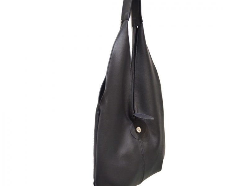 Black shoulder bag /Leather Bag/Handmade leather bag/shoulder bag /black leather bag /handcrafted in london /la rue/