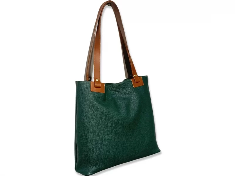 Green Tote Leather Bag