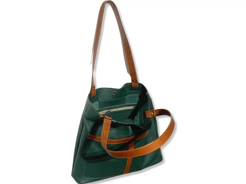 Green Tote Leather Bag
